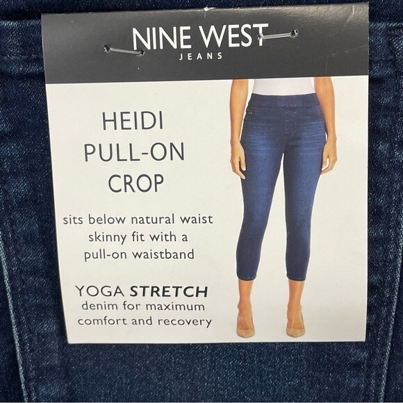 NWT Nine West Heidi‎ Pull on Skinny Crop Jeans Size 6 - Picture 6 of 9